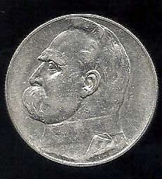 poland 1935 silver josef puilsudski 5 zloty 