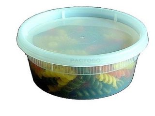   oz. Clear Plastic Soup/Food Containers w/Lids Combo (Microwaveable