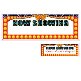NOW SHOWING Giant BANNER decorations supplies birthday party hollywood 