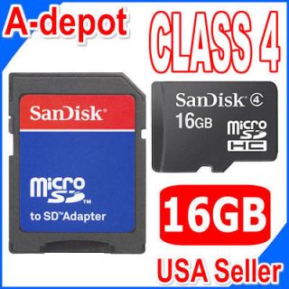 New SanDisk Class 4 16GB MicroSD Micro SD SDHC TF Flash Memory Card 