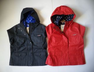 NWT Hollister by Abercrombie La Piedra Womens Raincoat Jacket Coats 