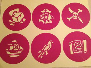 pirates cookie cupcake cake stencil decoration set of 6 from