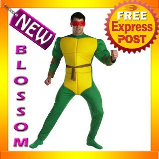 C269 TMNT Ninja Turtles Raphael Classic Muscle Halloween Adult 
