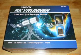 Carson Skyrunner SV 350 70mm Short Tube Wide Angle Telescope, Brand 
