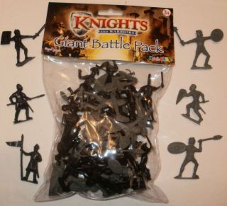   PACK OF KNIGHTS AND WARRIORS 45 POSES SWORD SHIELD MACE AXE SPEAR