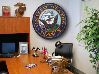 US Navy Seaman Military Naval War Ship Anchor Eagle Seal Area Rug 