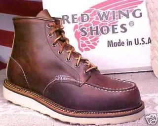 RED WING 1907 MEN US SIZE 8 D WIDGE SOLE MADE IN USA COPPER COLORBOOTS