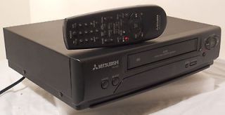 MITSUBISHI VHS VCR CASSETTE RECORDER MODEL HS U420 WITH REMOTE CONTROL