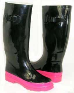   ! Flat GALOSHES WELLIES RUBBER RAIN Boot Riding Hunter Style ALL SIZE