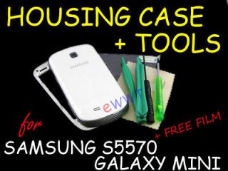 White Replacement Housing Cover Case+Tools for Samsung S5570 Galaxy 