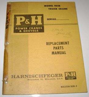 105B Truck Crane Replacement Parts Catalog Manual book original