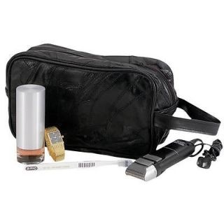   Leather Personal Travel Shaving Bag Dopp Kit Toiletry Bag Brand NW