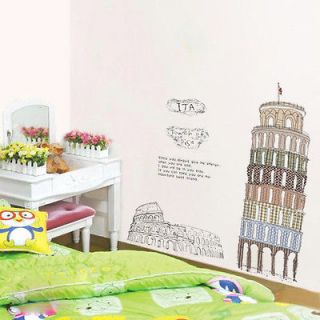 Newly listed New 60*90CM Italy Tower of Pisa DECOR DECAL VINVY ART PVC 
