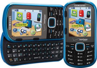 New Verizon Samsung U460 Intensity II 2 Cell Phone Qwerty Blue Free 