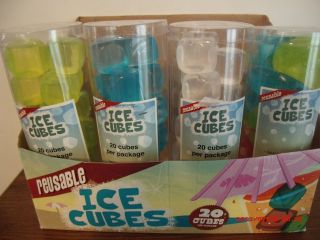 NEW 80 Reusable Clear Ice Cubes REUSE for COLD Drinks,BAR Parties 
