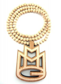 Wooden MMG Mybach Music Rick Ross Pendant Piece Chain Necklace Good 