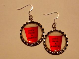 red solo cup earrings time left $ 5 00 buy