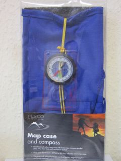 Tesco Waterproof MAP CASE and COMPASS. with Magnifying Glass 