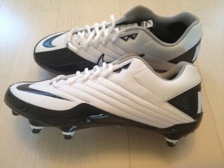 NEW Nike Super Speed D Low Mens Football Cleats White/Black $90