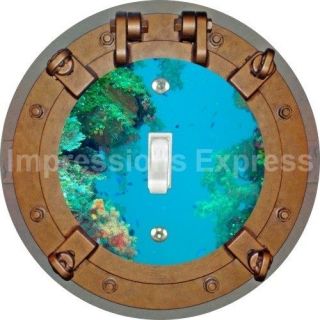 porthole nautical single toggle light switch plate cover time left