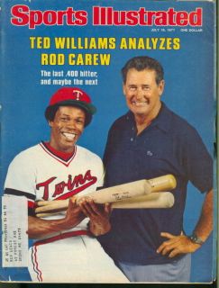 1977 sports illustrated rod carew ted williams 511b time left