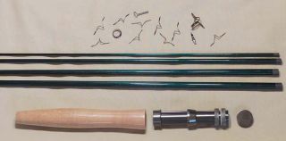 PC, 6 WT,9 FT FLY ROD KIT, translucent teal, by Roger