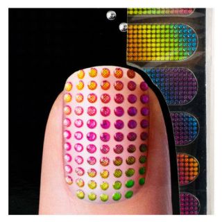 Nail Bliss Bling Rhinestone Crystal Finger Rainbow Sticker Decals 