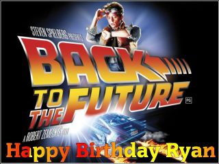   Back To The Future Icing Cake Top Topper 80s Movie free post
