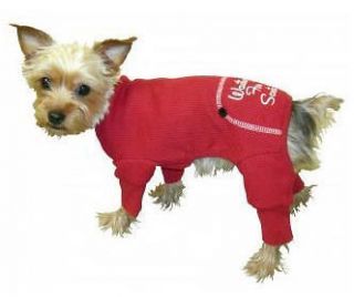 WAITING FOR SANTA Red Pajamas Sweater Shirt Christmas for Dog Pet XS S 