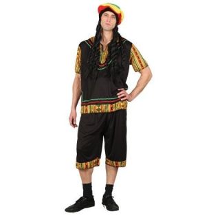   Rasta Guy Jamaican man Reggae Bob Marley Outfit Fancy Dress Costume