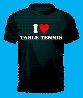 love heart table tennis t shirt funny retro all