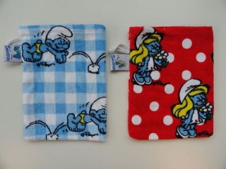 smurfs flannel wash face mitt cloth towel more options main