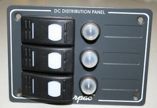 marpac 3 gang rocker switch panel with circuit breakers time