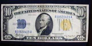 1934A ~ WWII ~ NORTH AFRICA $10 SILVER CERTIFICATE ~ NICE VALUE ~