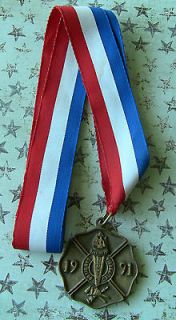 Rare Firemens Olympics San Diego California Bronze Medal Ribbon