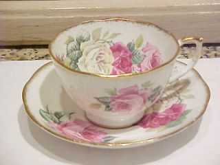 VINTAGE ROSLYN CHINA MELODY ROSE CUP & SAUCER   ENGLA​ND