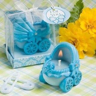 12 25 60 or 100 Blue Baby Carriage Candle Baby Shower/Baptism 