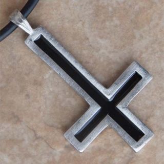   Upside Down Inverted Cross St.Peter Silver Pewter Pendant/Charm/Amulet