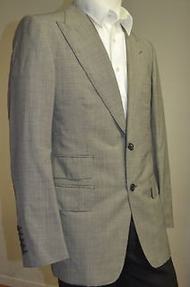 NWT TOM FORD Wool/Mohair Black, White Mini Houndstooth Mens Suit sz 