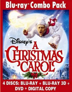 Disneys A Christmas Carol (Blu ray/DVD, 2010, 4 Disc Set, 3D 