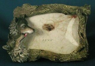 WOLF PICTURE FRAME Tabletop Easel Desktop NEW 3 1/2X5 Dogs Wolves 