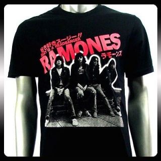 Ramones American Punk Metal Rock Band Men T shirt Sz M Biker Ram32