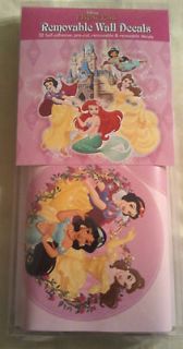   Princess Removable Wall Decals Snow White, Ariel 32 Self Adhesive