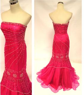 nwt lara design $ 390 fuchsia evening pageant gown 4