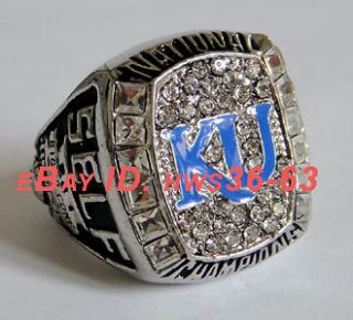 2008 Kansas Jayhawks KU Self College NCAA National Championship Ring