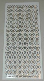LRG STAMPENDOUS CLASS A PEELS SILVER WHITE TYPE ROUND ALPHABET 