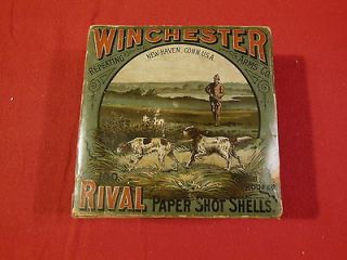 Rare Winchester Rival Christmas 10 Ga. 2 7/8 Shot Shell Box Empty