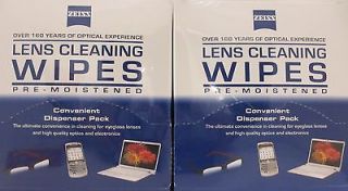 ZEISS Lens Cleaning 100 Wipes 2x 50 Eye Glasses Computer Optical Lense 
