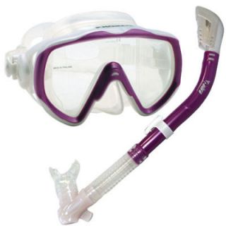 scuba dive lady mask sos whistle dry snorkel gear set