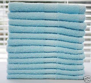 12 premium wash face towel washcloths wholesale aqua time left